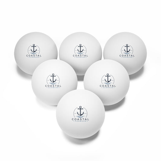 Coastal Sunwear Ping Pong Balls, 6 pcs