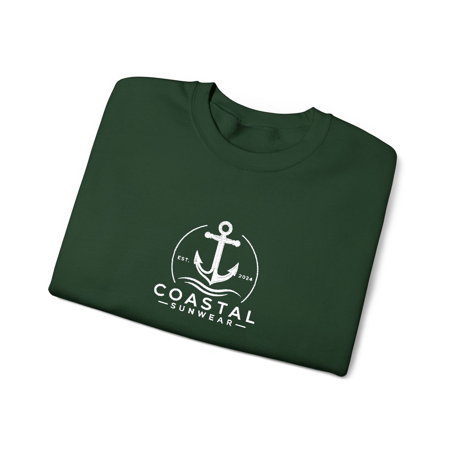 Coastal Embroidered Gildan Crewneck Sweatshirt