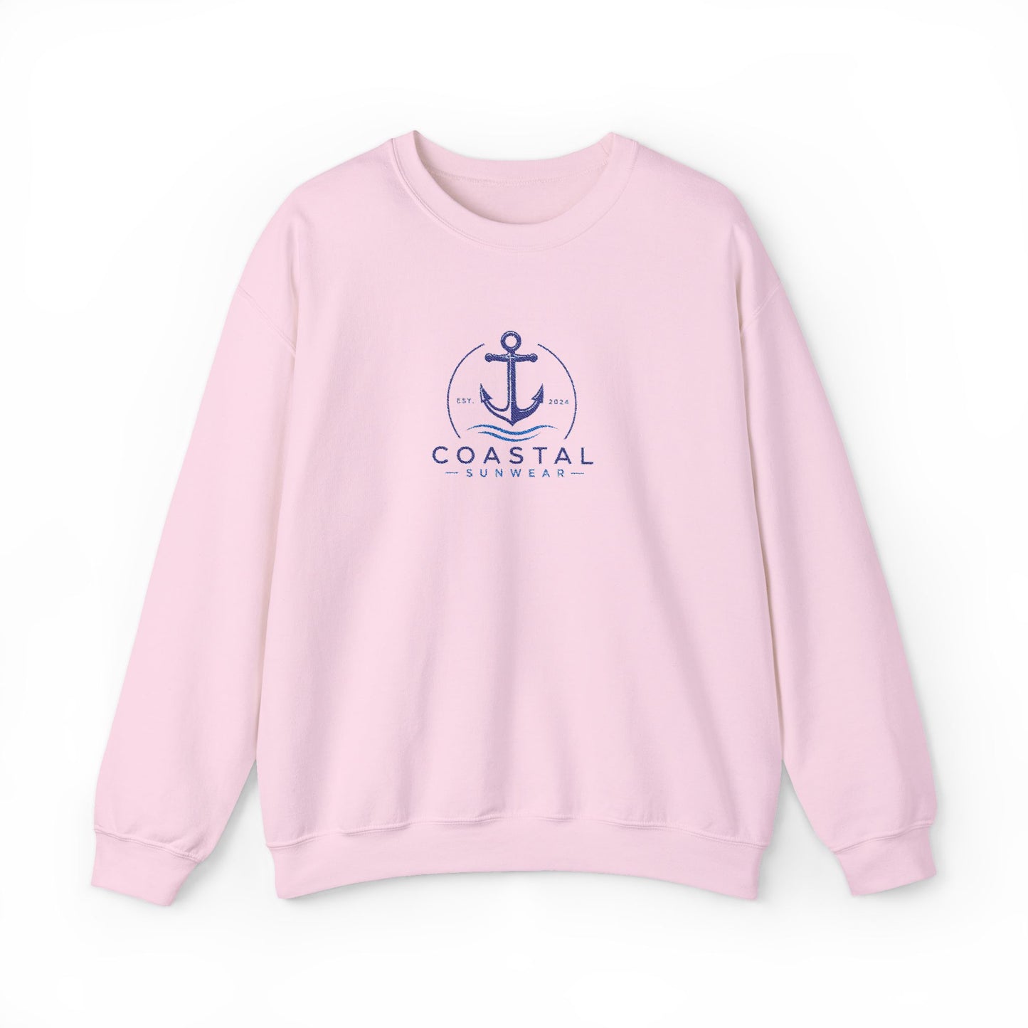 Coastal Embroidered Crewneck Gildan Sweatshirt
