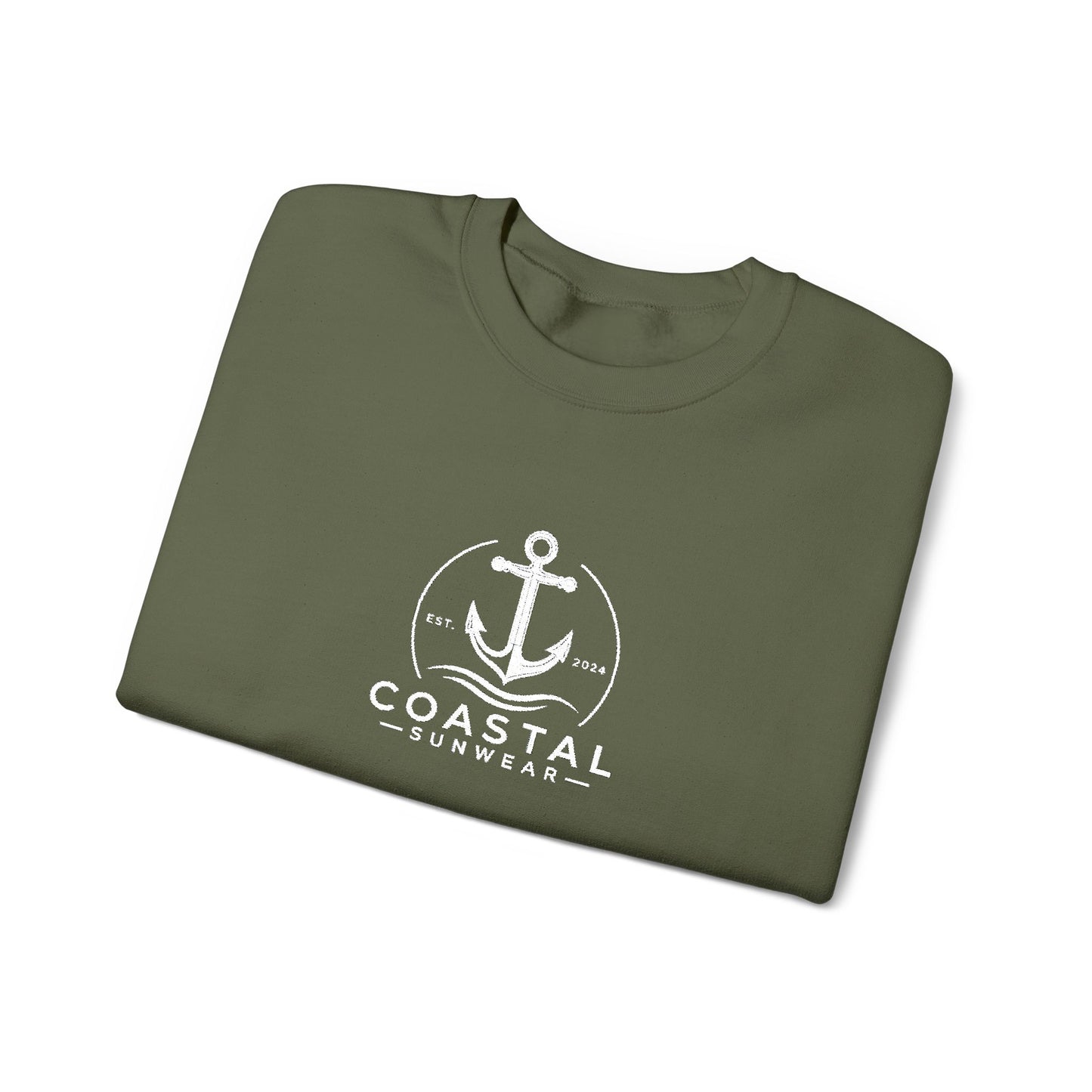 Coastal Embroidered Gildan Crewneck Sweatshirt