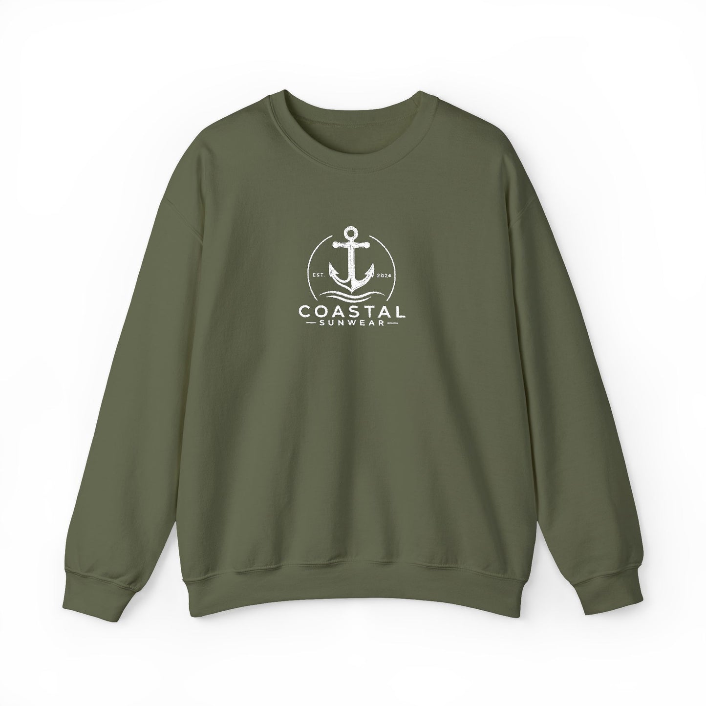 Coastal Embroidered Gildan Crewneck Sweatshirt