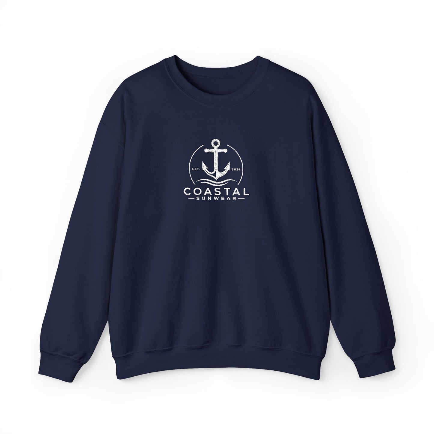 Coastal Embroidered Gildan Crewneck Sweatshirt