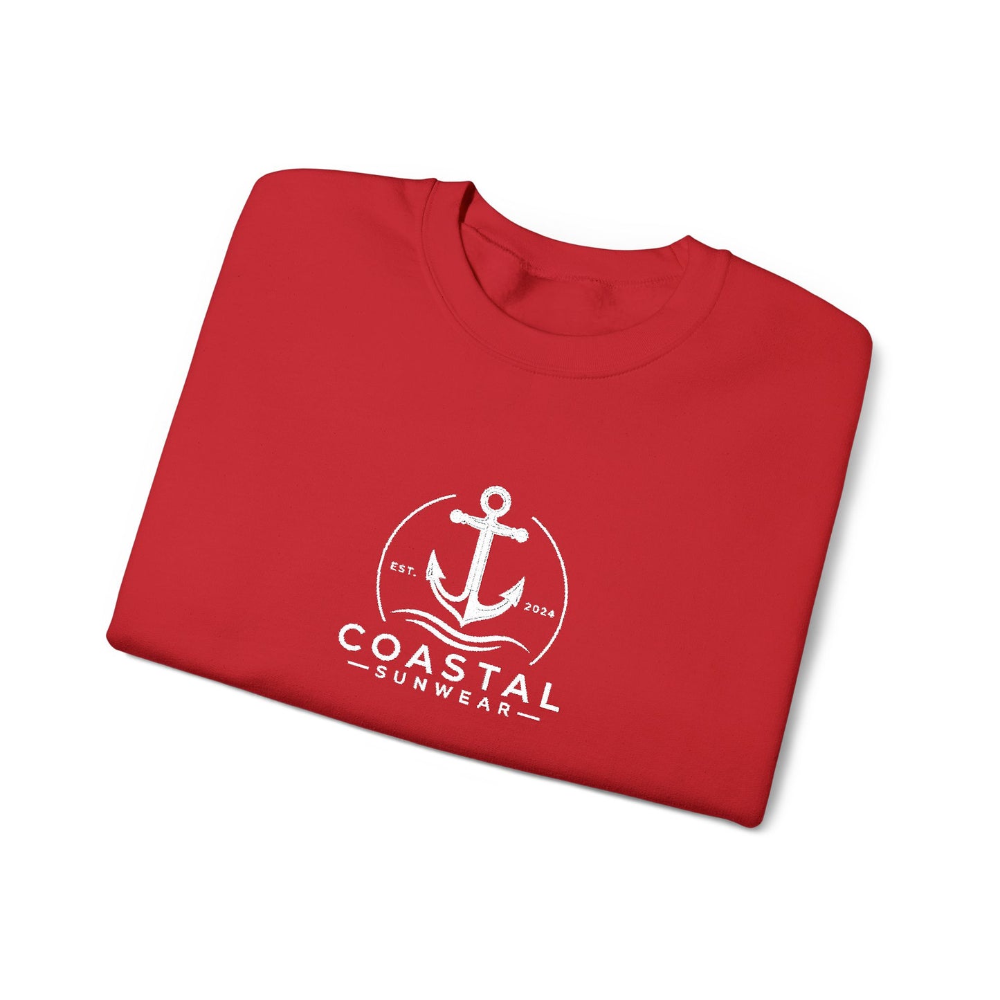 Coastal Embroidered Gildan Crewneck Sweatshirt