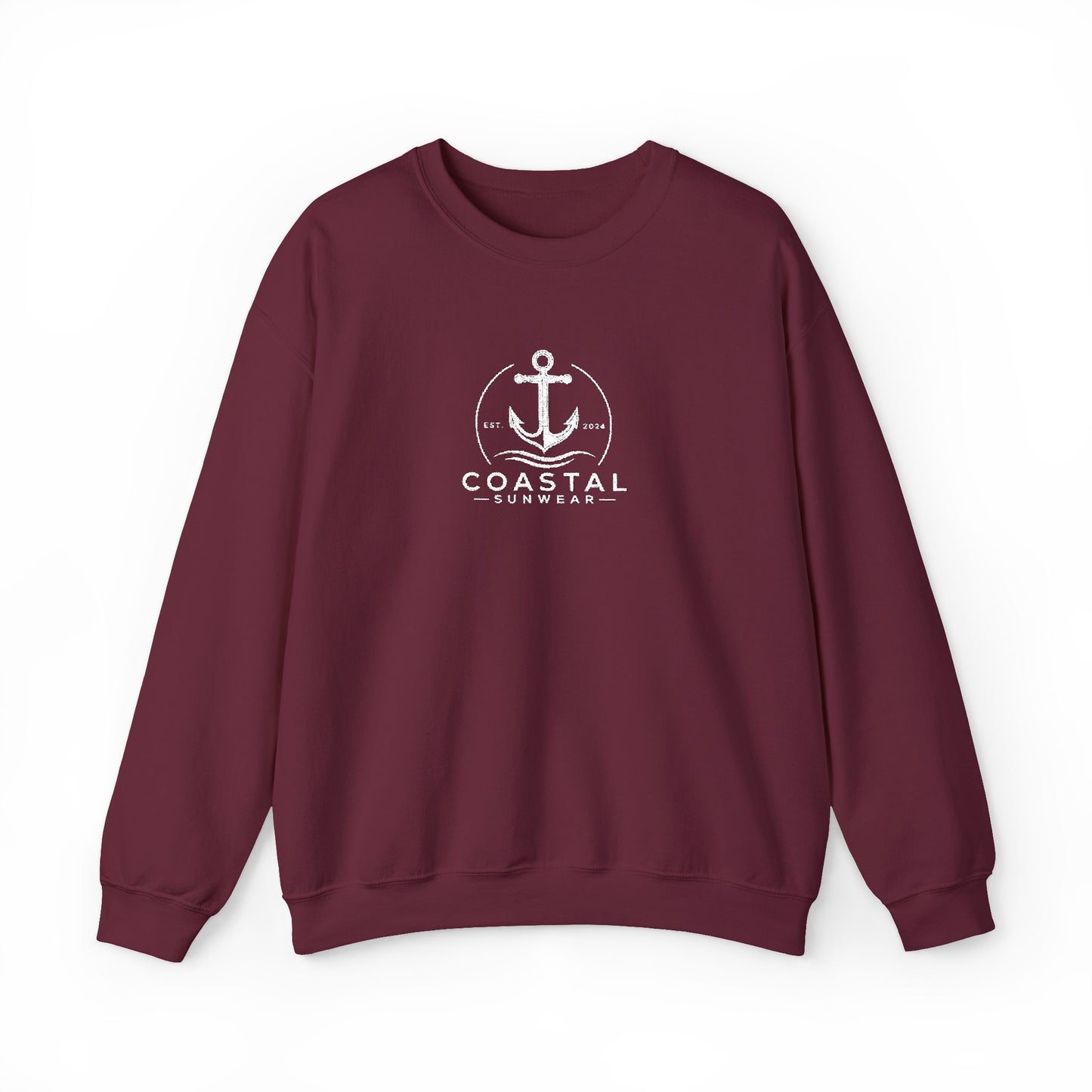Coastal Embroidered Gildan Crewneck Sweatshirt