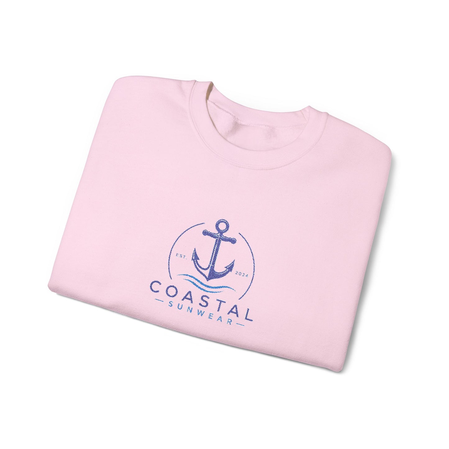 Coastal Embroidered Crewneck Gildan Sweatshirt