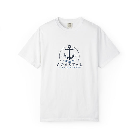Coastal Summer Anchor T-Shirt — Beach Sunset Coconut Character Tee