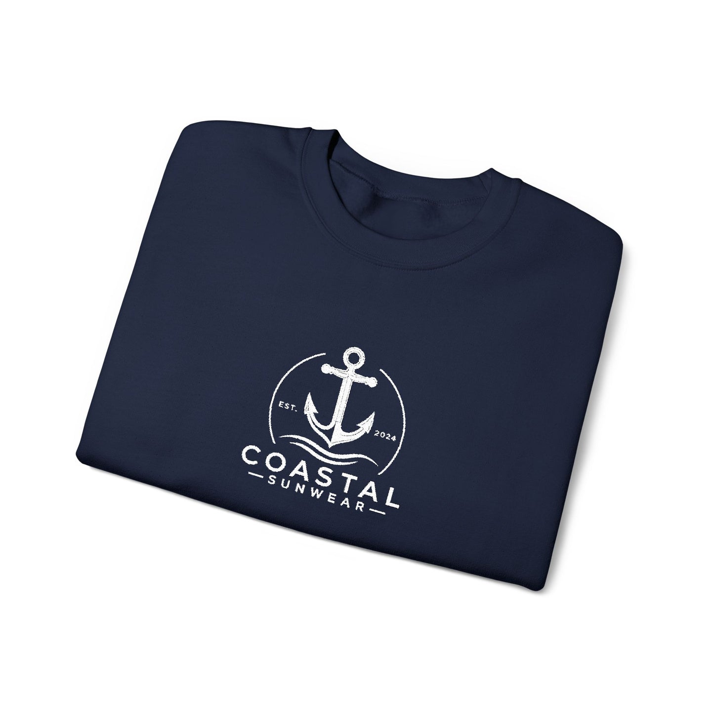 Coastal Embroidered Gildan Crewneck Sweatshirt
