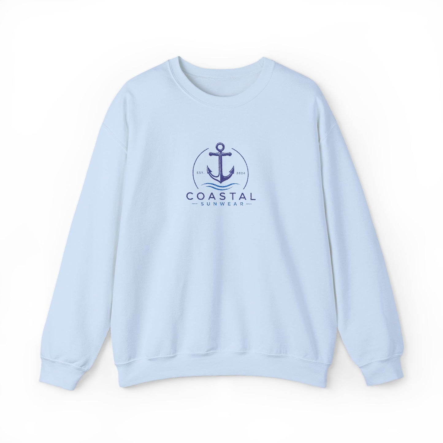 Coastal Embroidered Crewneck Gildan Sweatshirt