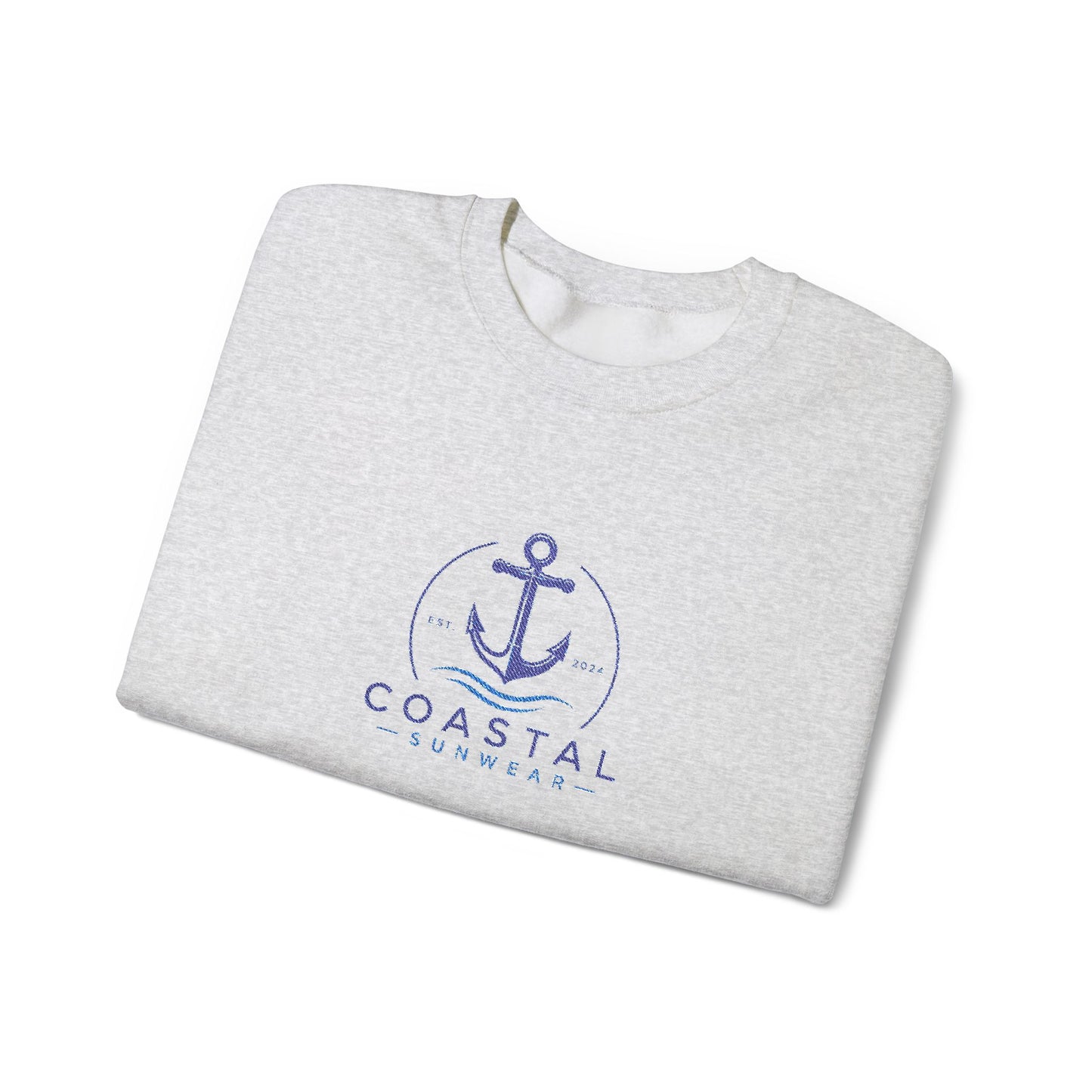 Coastal Embroidered Crewneck Gildan Sweatshirt
