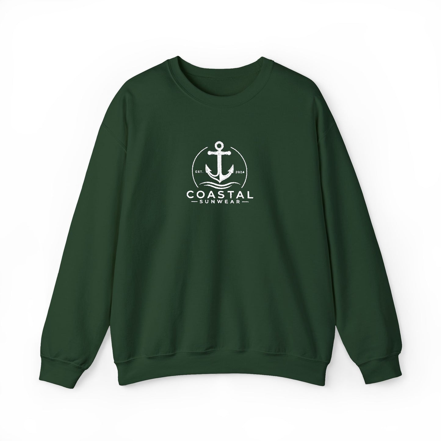 Coastal Embroidered Gildan Crewneck Sweatshirt