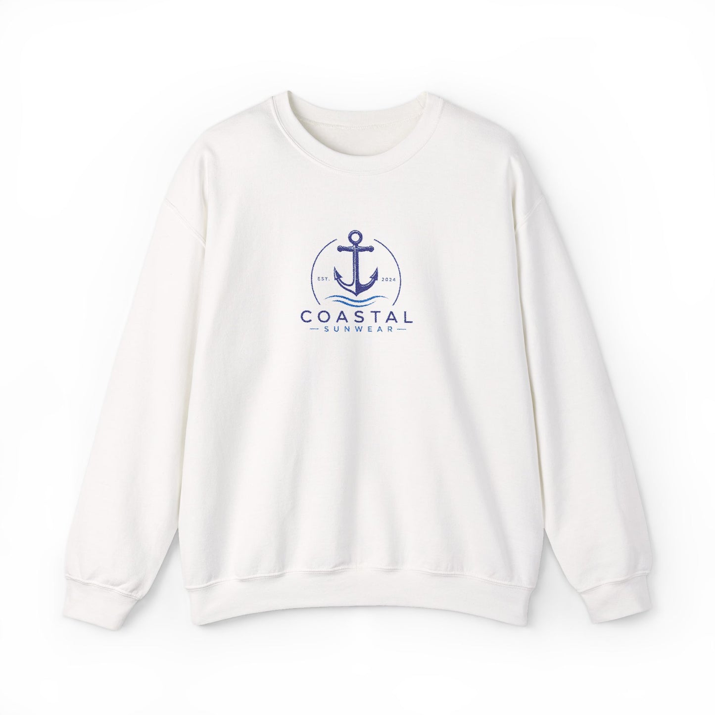 Coastal Embroidered Crewneck Gildan Sweatshirt
