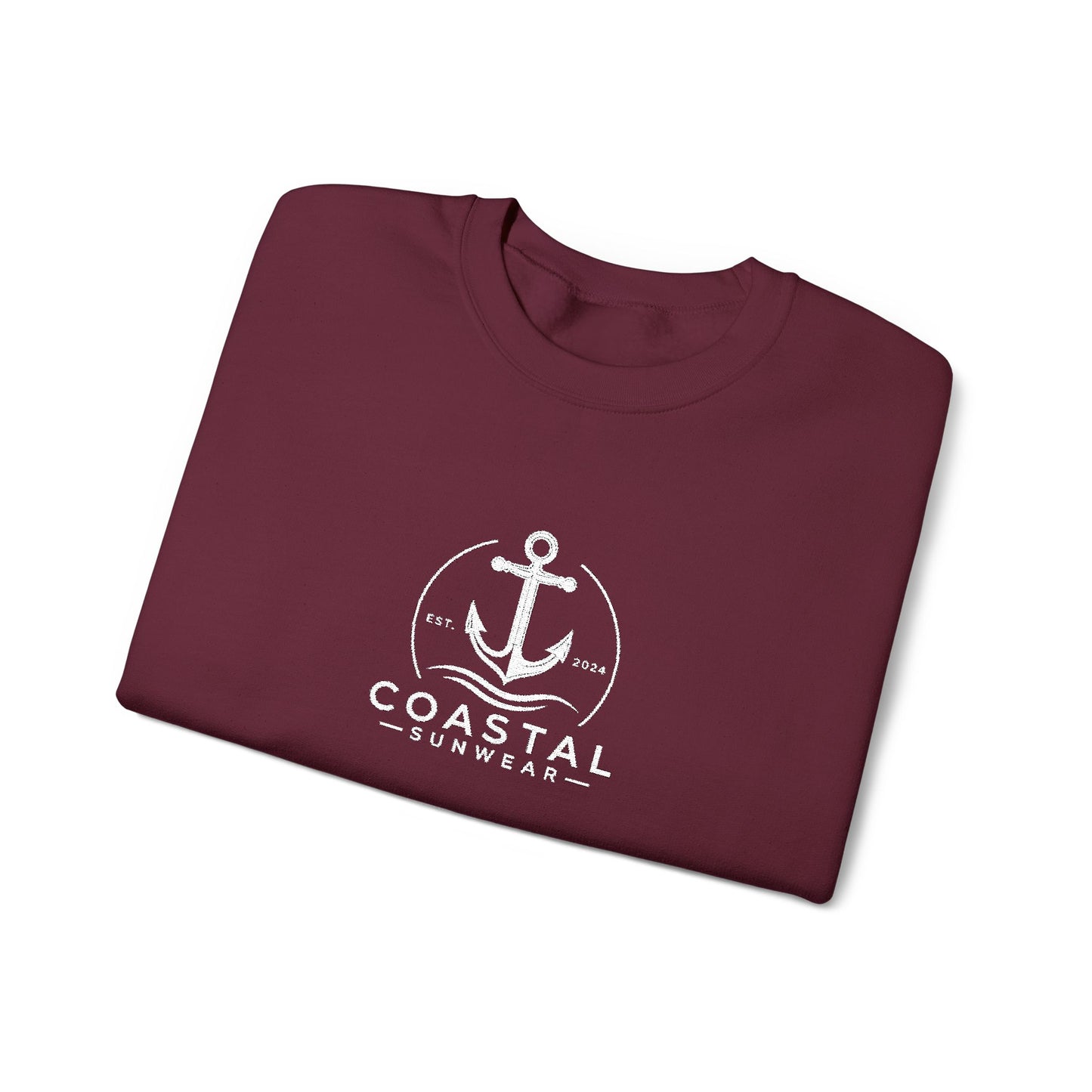 Coastal Embroidered Gildan Crewneck Sweatshirt