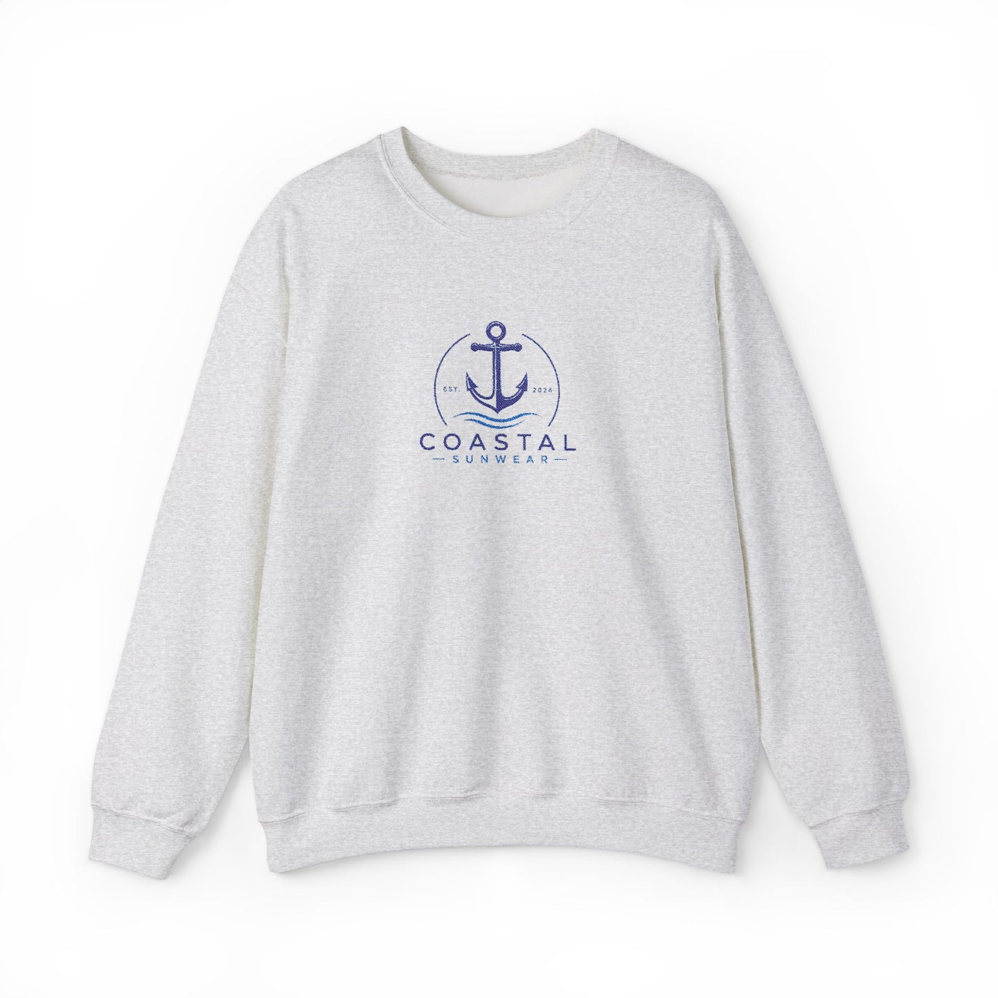 Coastal Embroidered Crewneck Gildan Sweatshirt