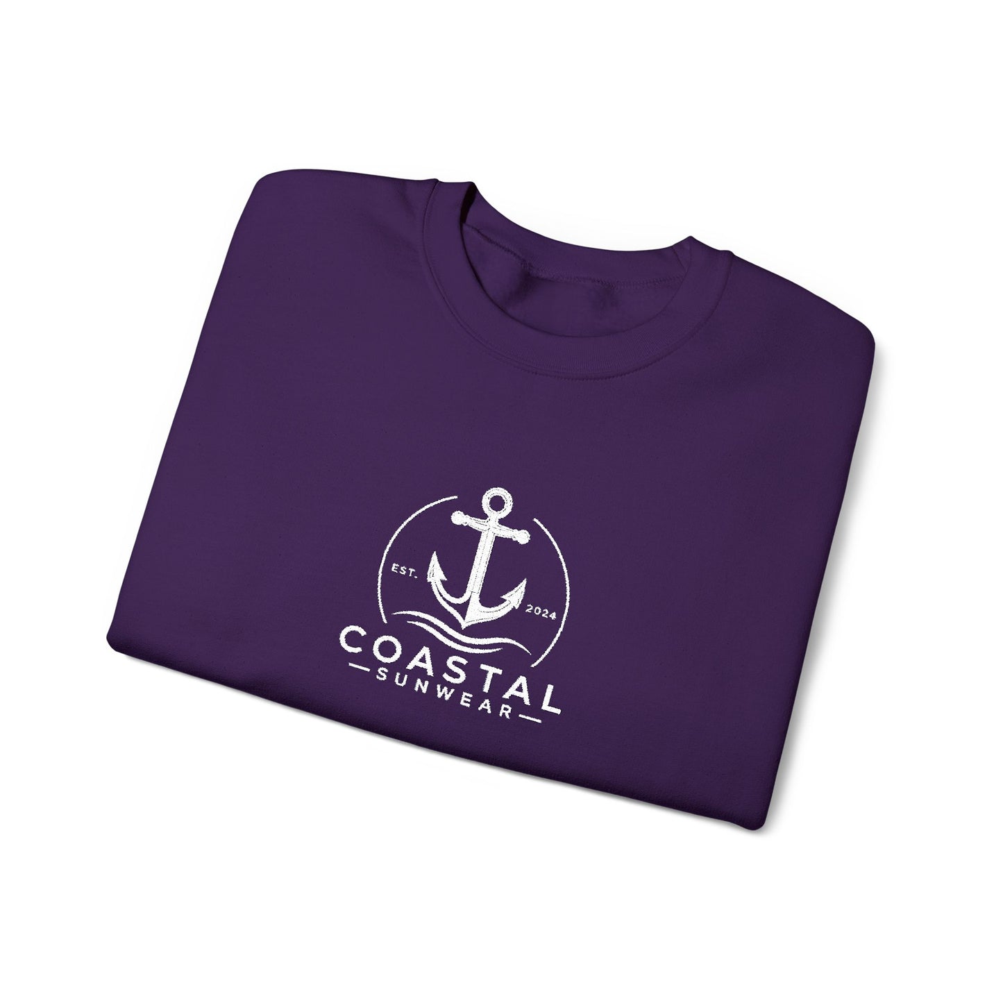 Coastal Embroidered Gildan Crewneck Sweatshirt